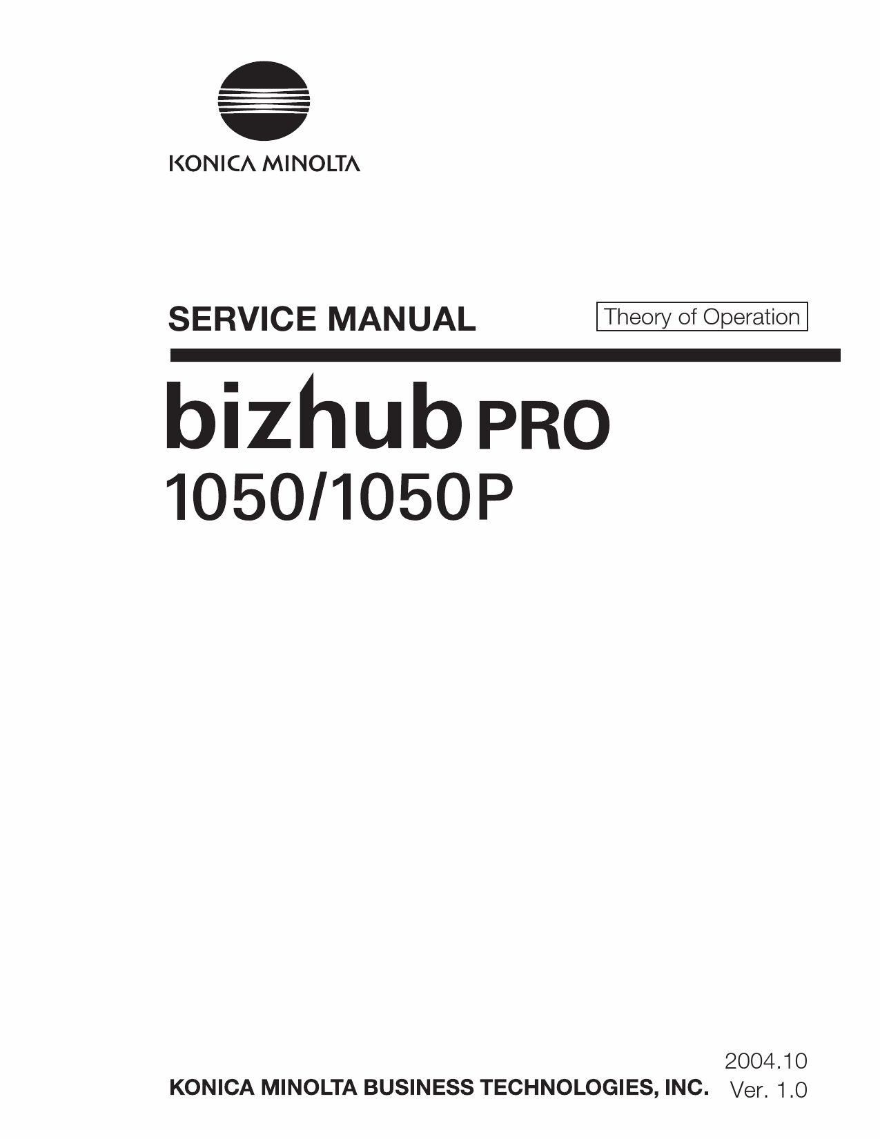 Konica-Minolta bizhub-PRO 1050 1050P THEORY-OPERATION Service Manual-1